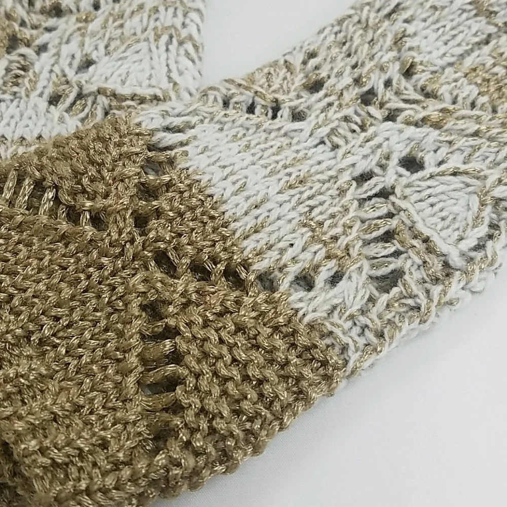 NWT Gold & Ivory Wristlet Arm & Wrist Warmers